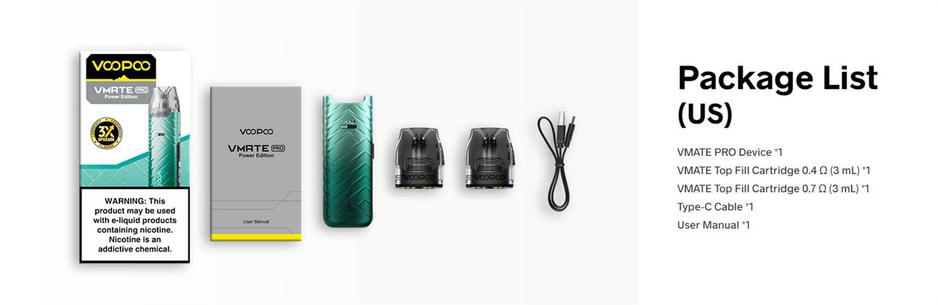 VOOPOO VMATE PRO Power Edition Kit 900mAh 3ml,Auto Power Off if no Operation for 10 Minutes 13