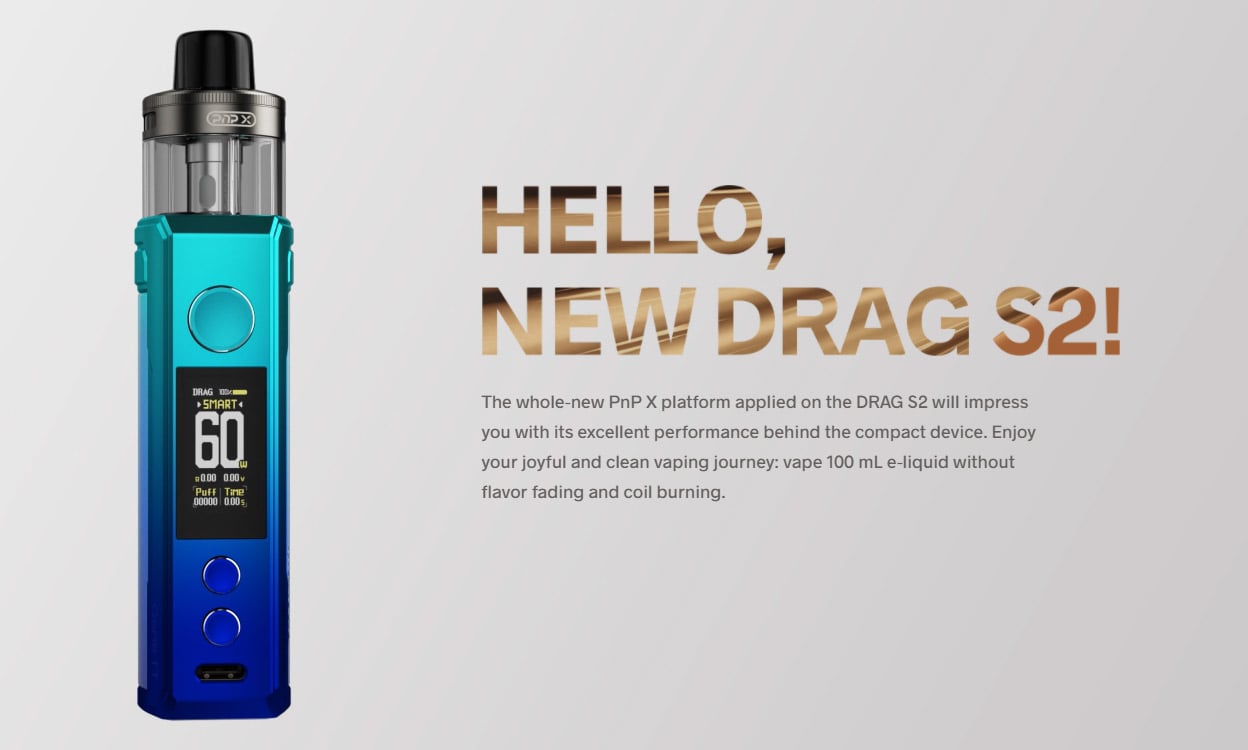 Voopoo Drag S2 60W Box Mod Kit with PnP X Cartridge DTL 2500mAh 5ml, Auto Power Off if no Operation for 10 Minutes 4