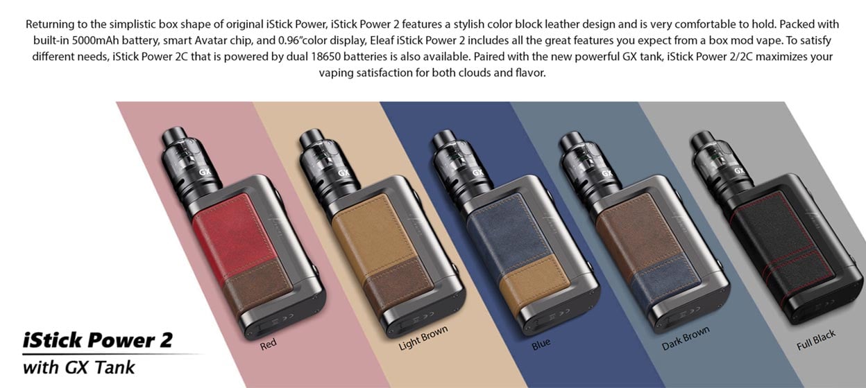 Eleaf iStick Power 2 80W Mod Kit with GX Tank Atomizer 5000mAh 5ml 2