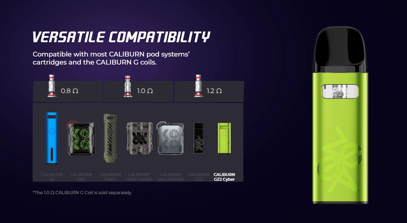 Uwell Caliburn GZ2 Cyber Pod System Kit 850mAh 2ml 8