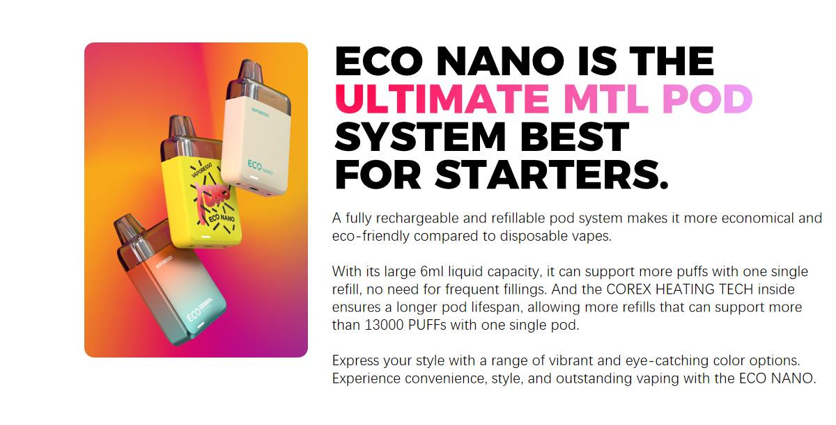 Vaporesso ECO Nano Pod System Kit 1000mAh 6ml 2