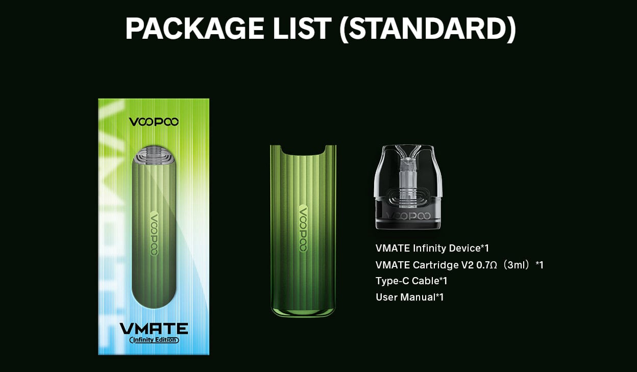 Voopoo VMATE Infinity Edition Pod System Kit 900mAh 3ml 17