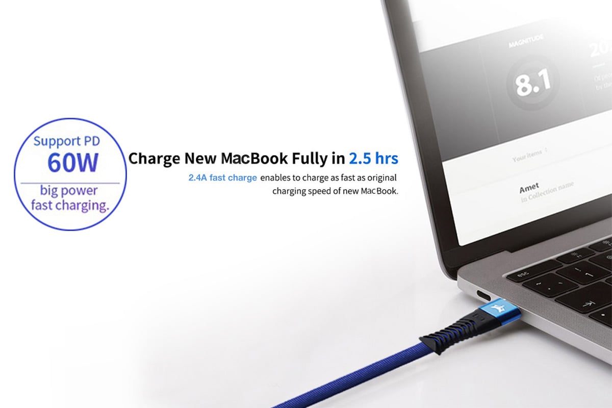 Kumiho K2 Zn-alloy Fast Charge Sync Type-C Cable 2