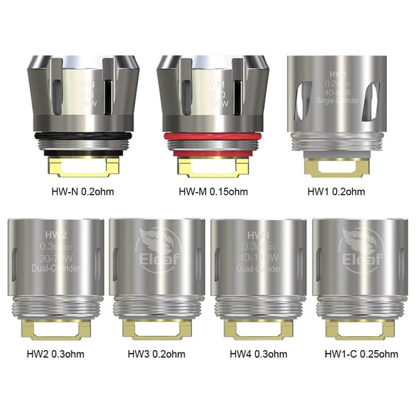 HW Series Replacement Coil Head For Eleaf Ello Mini, Ello Mini XL,iJust 3 Pro Kit (5Pcs/Pack)