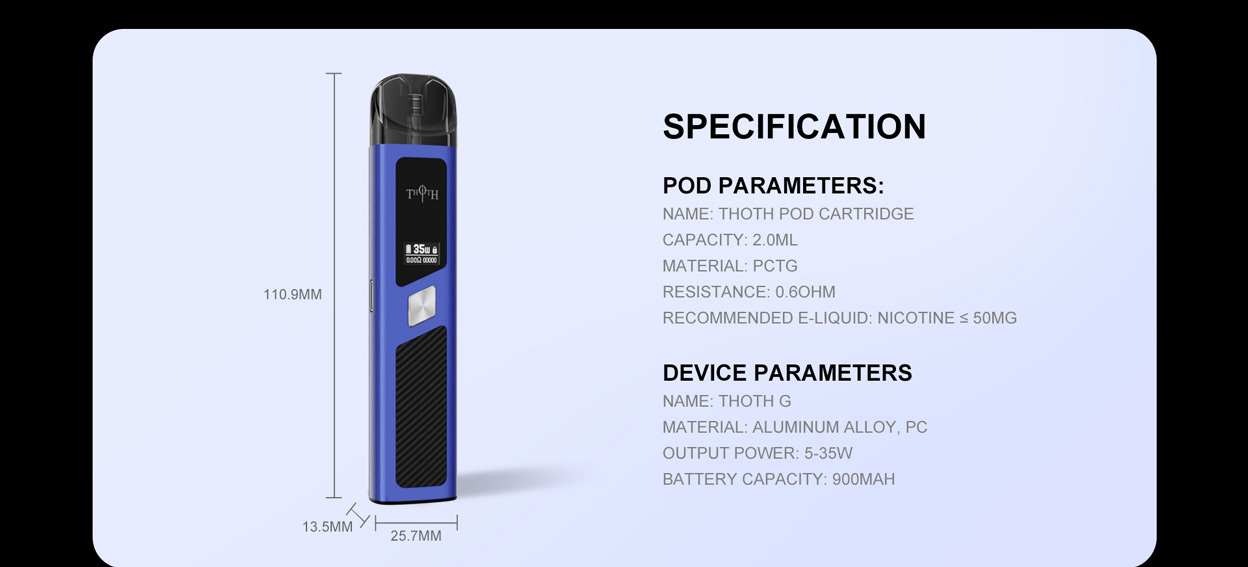 Kumiho THOTH G Pod System Kit 900mAh 2ml 11