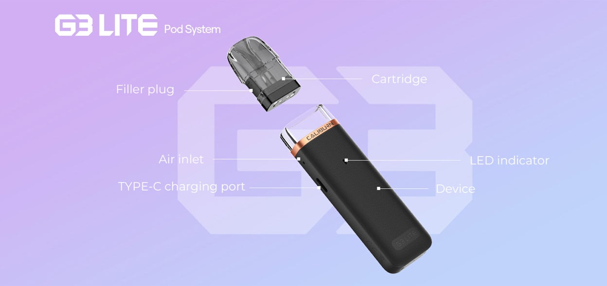 Uwell Caliburn G3 Lite Pod System Kit 1200mAh 2.5ml 8