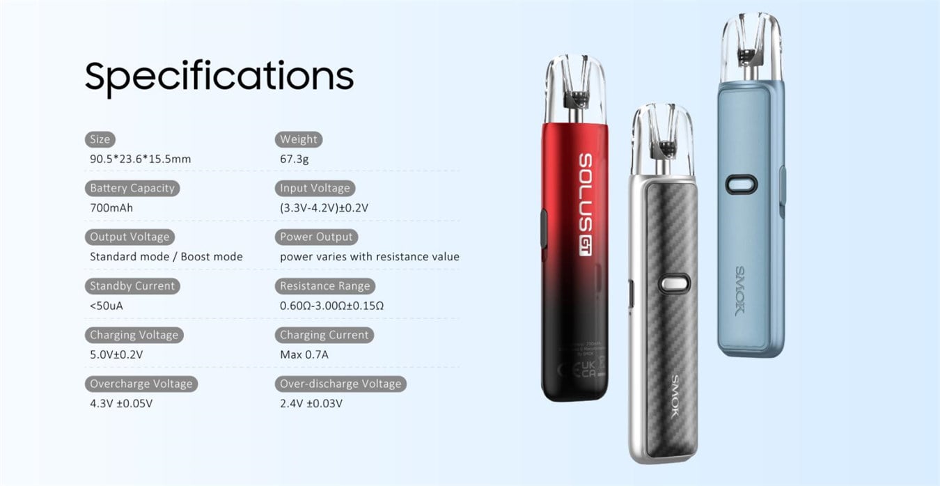 SMOK Solus GT Pod System Kit 700mAh 2ml 6