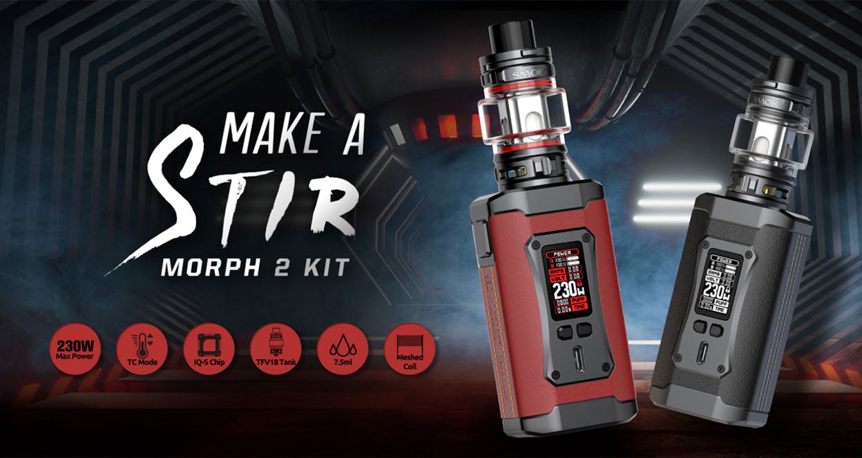 SMOK Morph 2 230W Mod Kit with TFV18 Tank 7.5ml 1