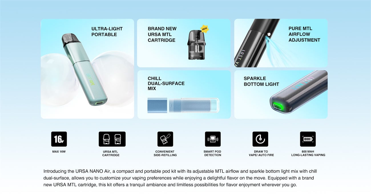 Lost Vape Ursa Nano Air Pod System Kit 800mAh 2.5ml 2