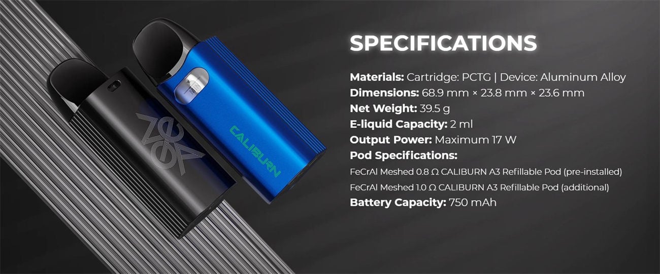 Uwell Caliburn AZ3 Pod System Kit 750mAh 2ml 11