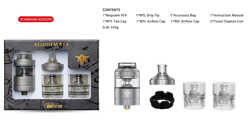 Vandy Vape Requiem RTA Atomizer 4.5ml 10