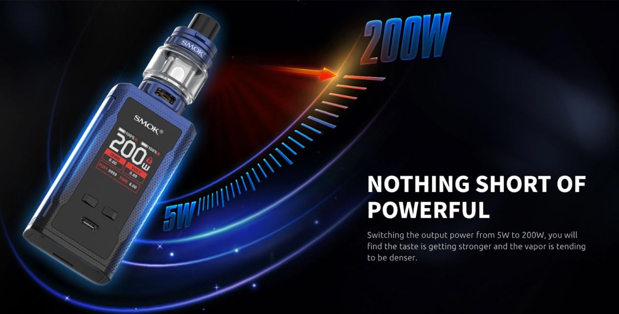 Smok R-Kiss 2 Mod Kit 200W with TFV18 Mini Tank Atomizer 6.5ml 6