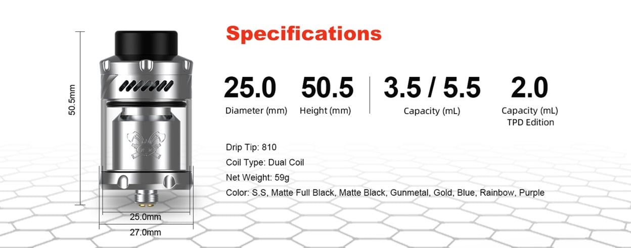 Hellvape Dead Rabbit 3 RTA Atomizer 5.5ml (25mm) 7