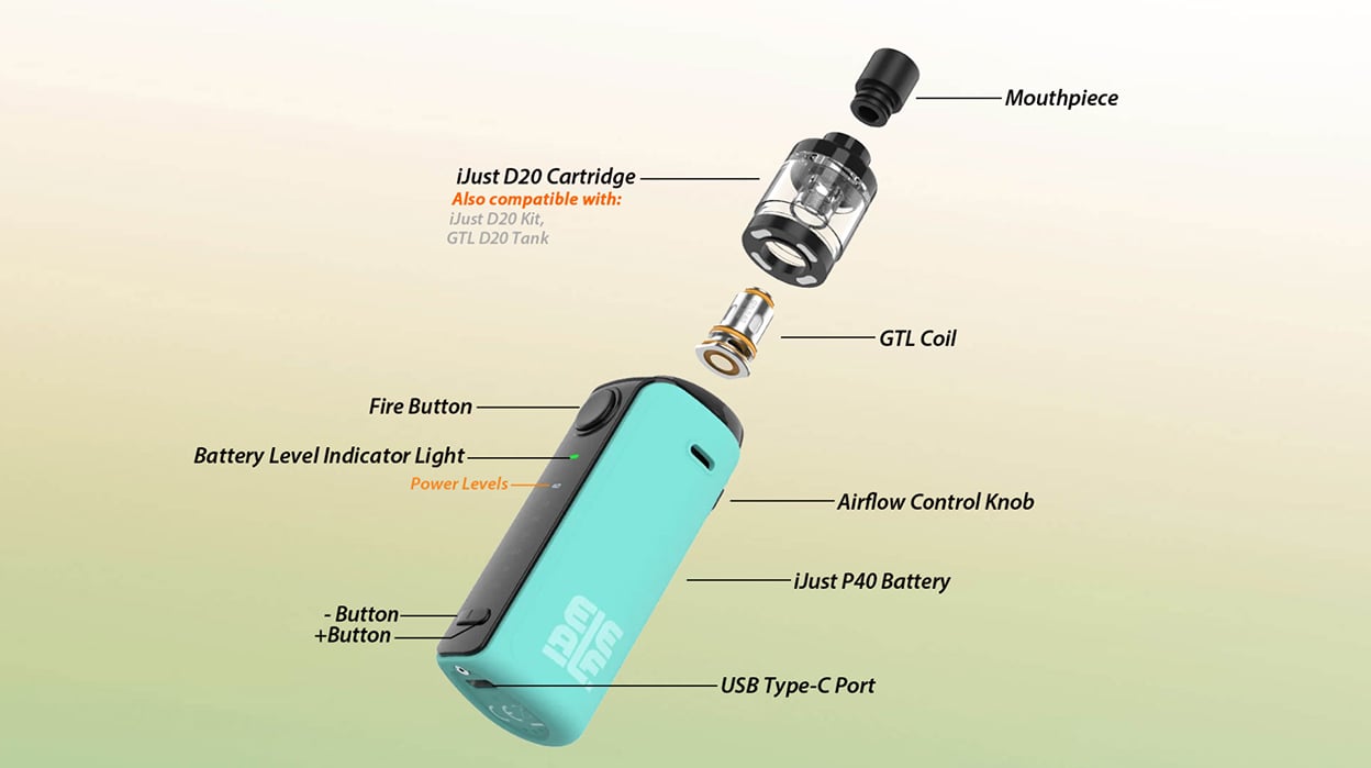 Eleaf iJust P40 Pod Mod Kit 1500mAh 3ml 9