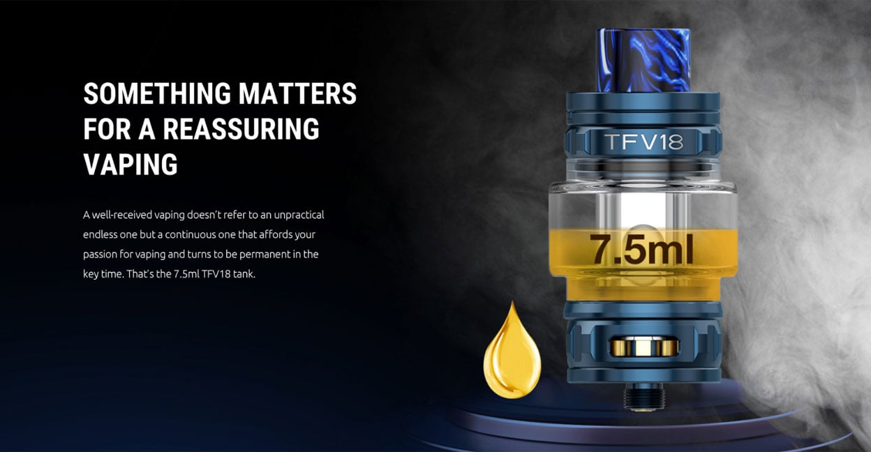 SMOK TFV18 Tank Atomizer with Child-Proof 7.5ml 9