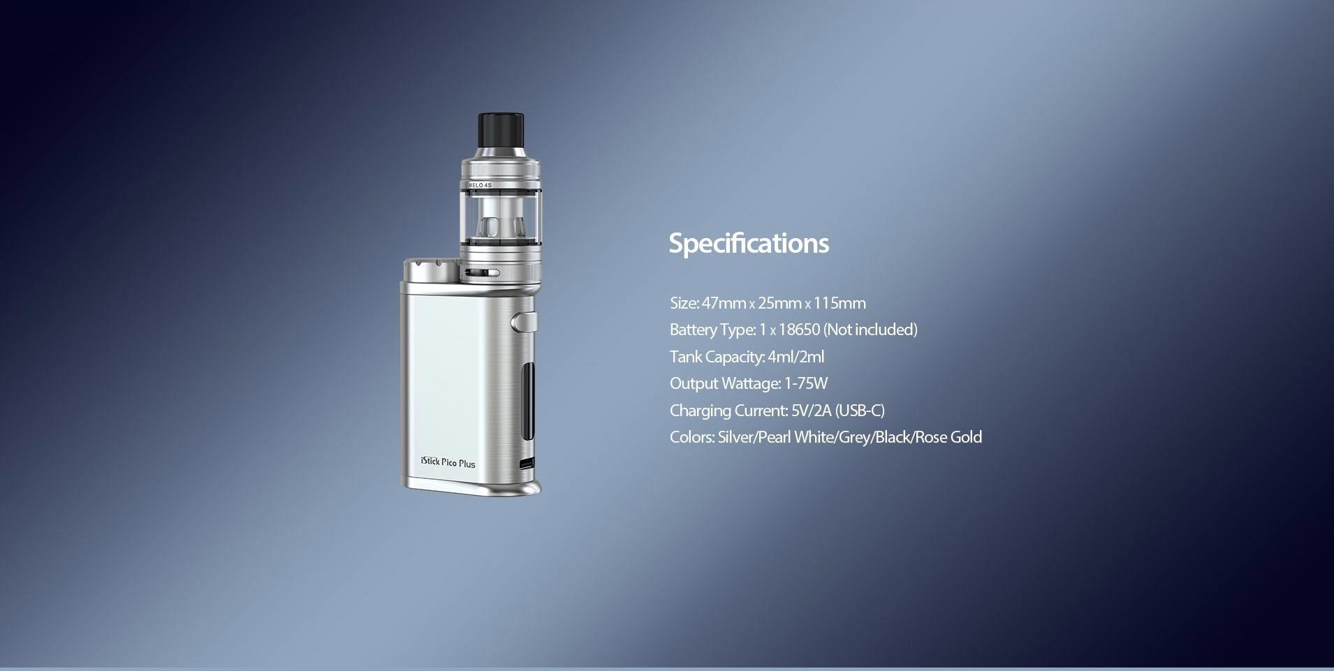 Eleaf iStick Pico Plus 75W Kit with Melo 4S Tank Atomizer 2ml 14