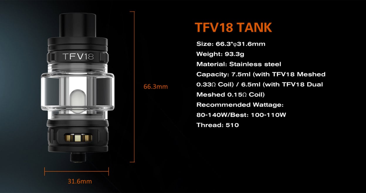 Smok MAG-18 230W Mod Kit with TFV18 Tank 7.5ml 49