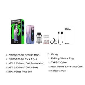 Vaporesso GEN SE Mod Kit With iTank T Atomizer 3ml