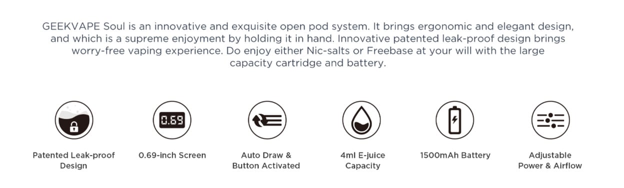 GEEKVAPE Soul AIO Pod System Kit 1500mAh 4ml 2