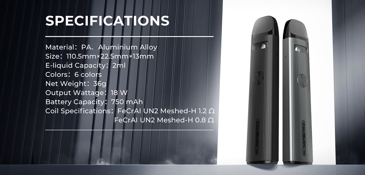 Uwell Caliburn G2 Pod System Kit 750mAh 2ml 12