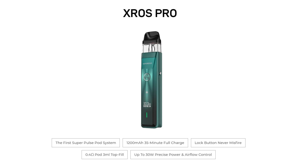 Vaporesso XROS PRO Pod System Kit 1200mAh 2ml 21