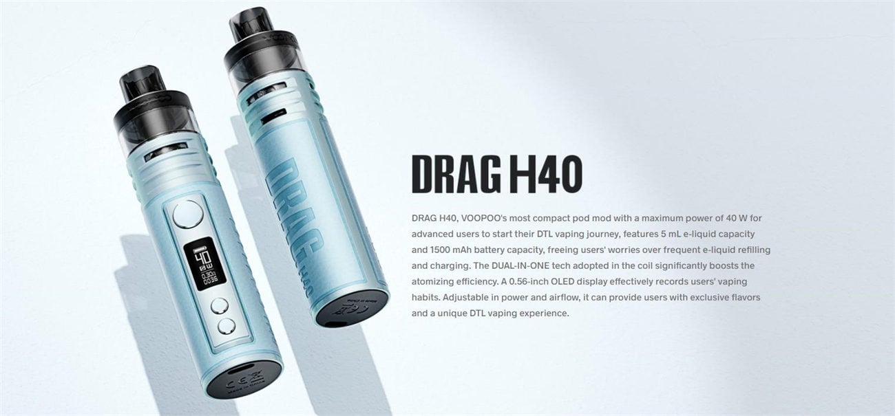 VOOPOO Drag H40 Mod Kit with PnP POD II 1500mAh 5ml 1