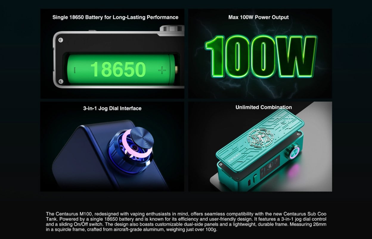 Lost Vape Centaurus M100 Box Mod 37