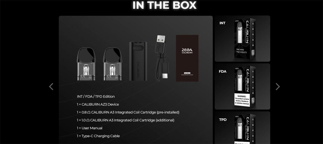 Uwell Caliburn AZ3 Pod System Kit 750mAh 2ml 12