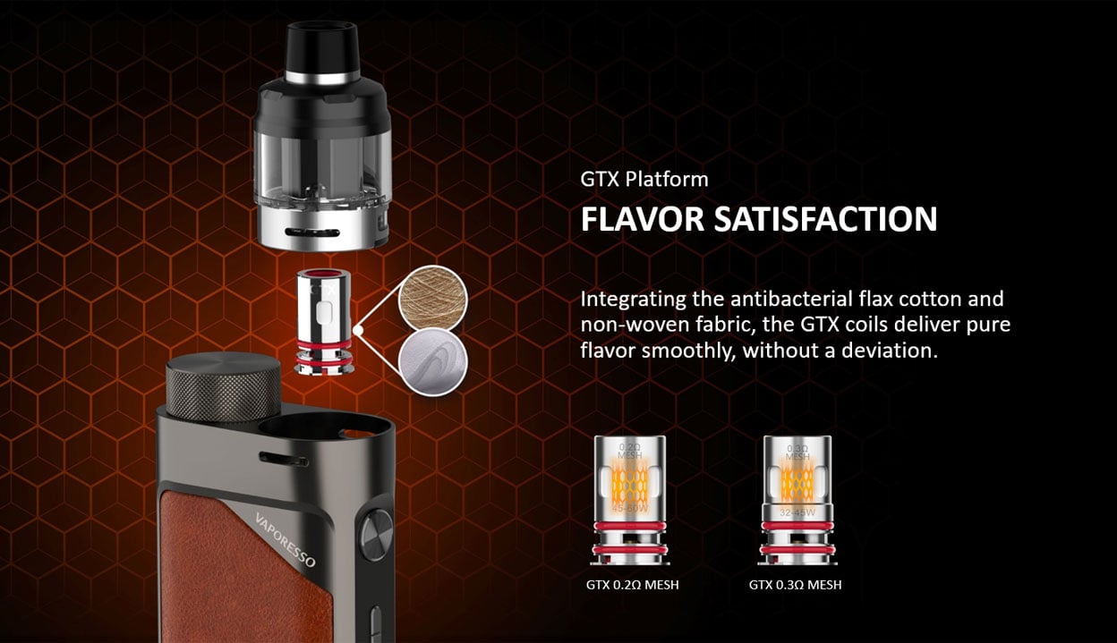 Vaporesso SWAG PX80 80W Box Mod Kit with SWAG Pod Tank 4ml 9