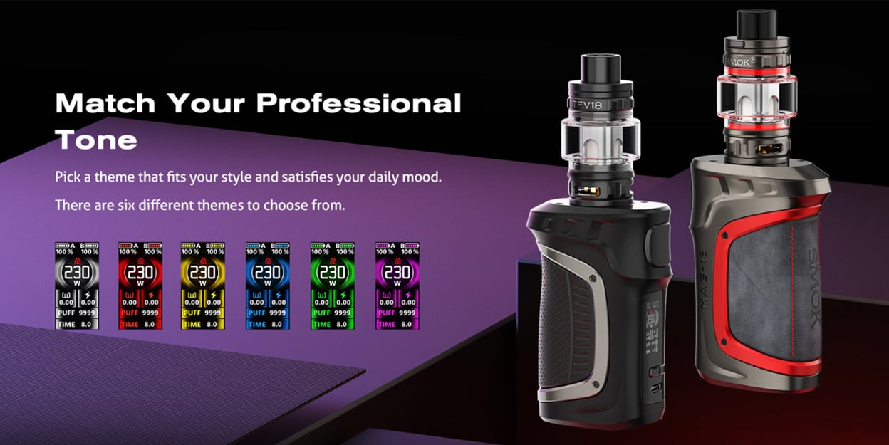 Smok MAG-18 230W Mod Kit with TFV18 Tank 7.5ml 55