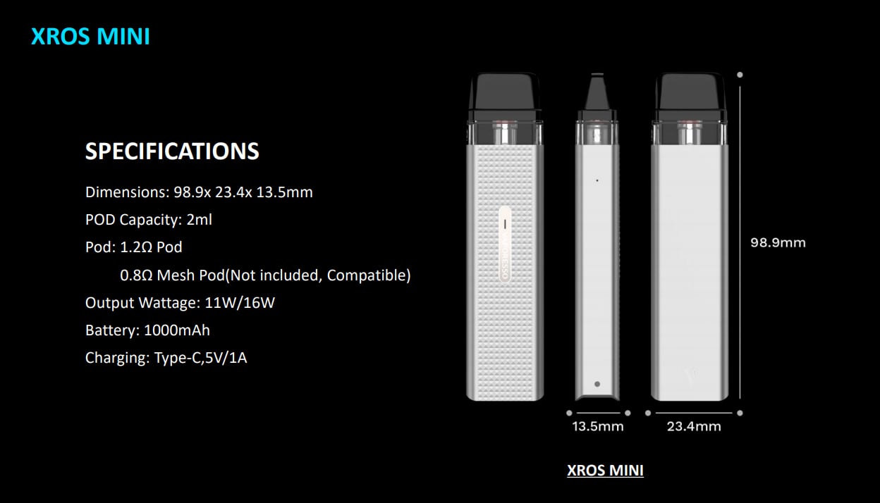 Vaporesso XROS Mini Pod System Kit 1000mAh 2ml 6