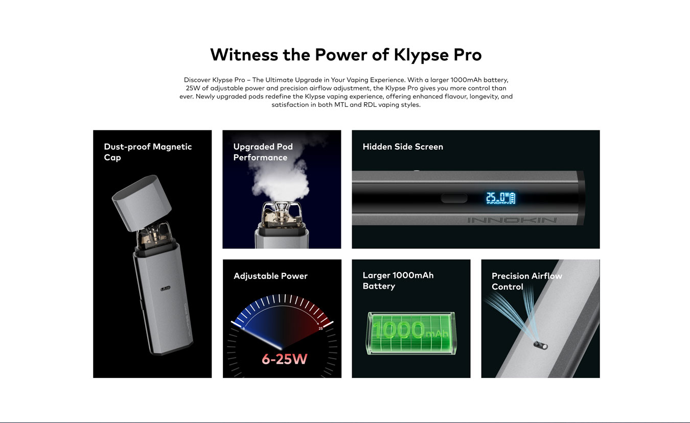 Innokin Klypse Pro Pod System Kit 1000mAh 2ml 3