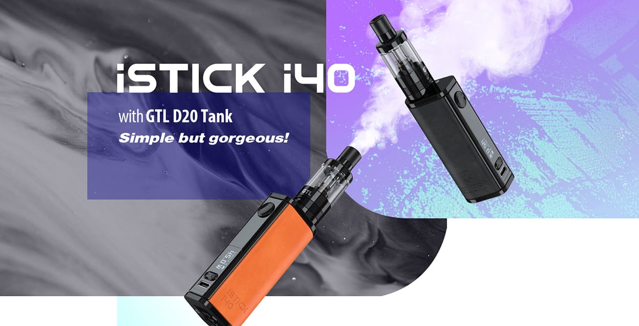 Eleaf iStick i40 Box Mod Kit with GTL D20 Tank Atomizer 2600mAh 3ml 1