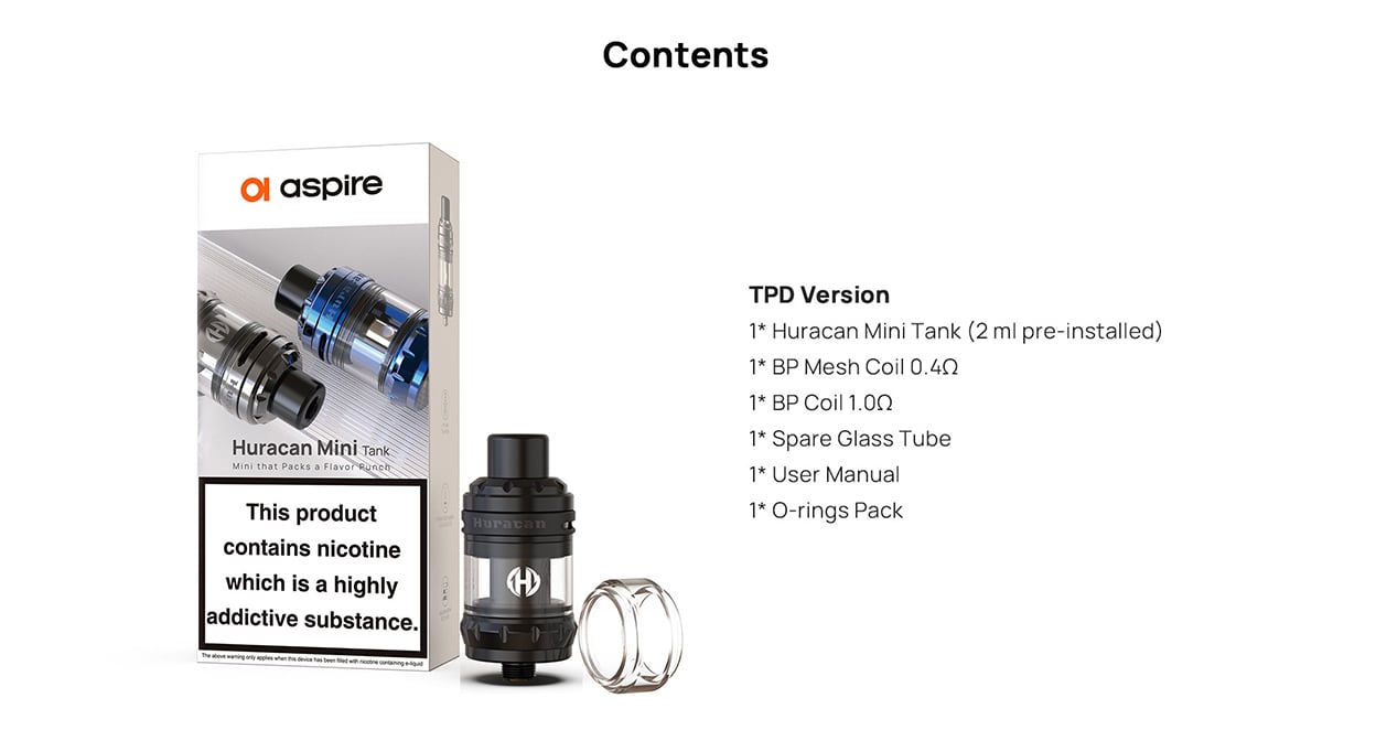 Aspire Huracan Mini Tank Atomizer 3ml 13