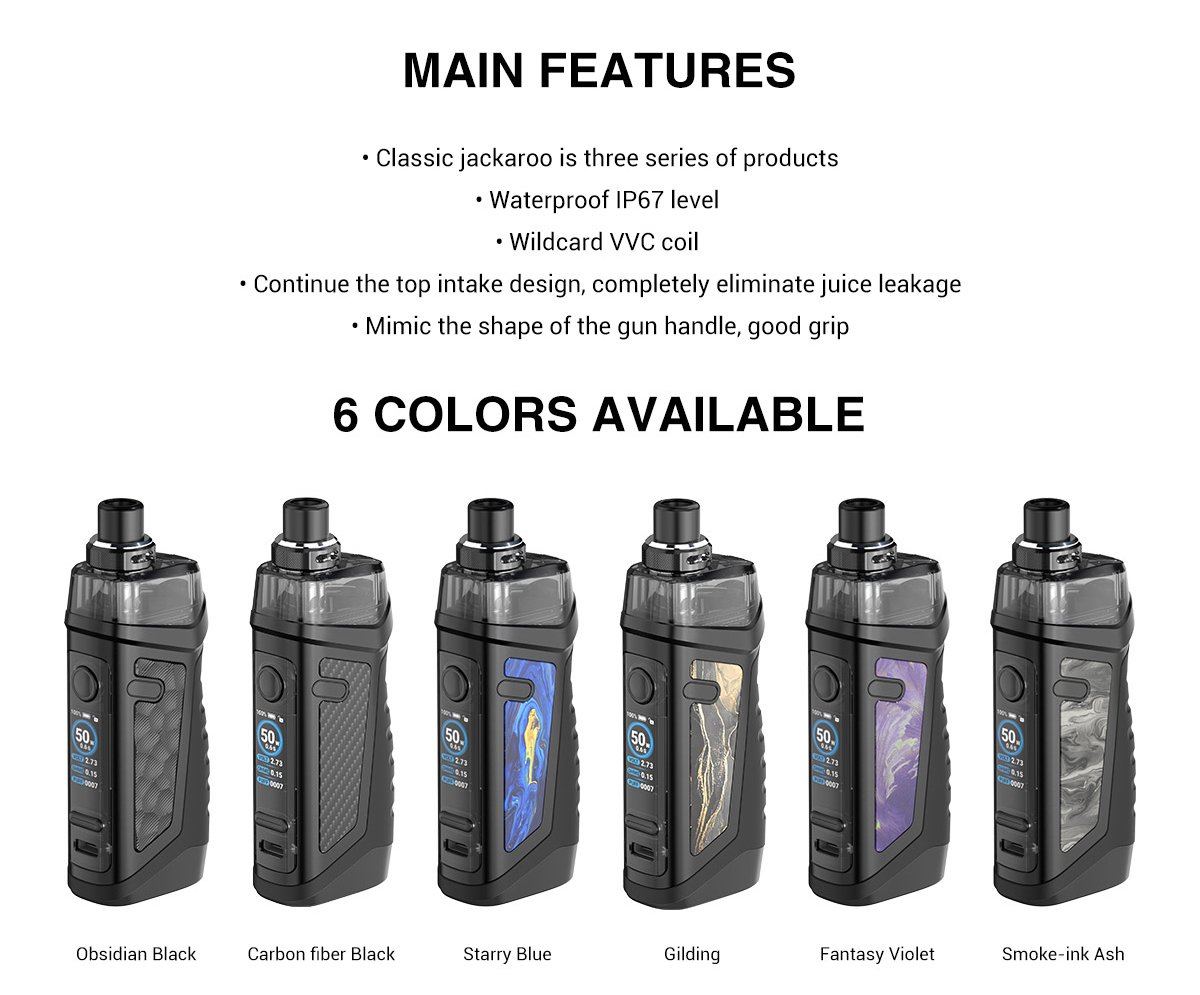 Vandy Vape Jackaroo 18650 Pod Kit 4.7ml 2