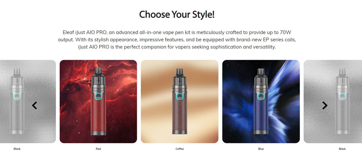 Eleaf iJust Aio Pro 70W Battery with EP Pod Kit 3000mAh 5ml 2