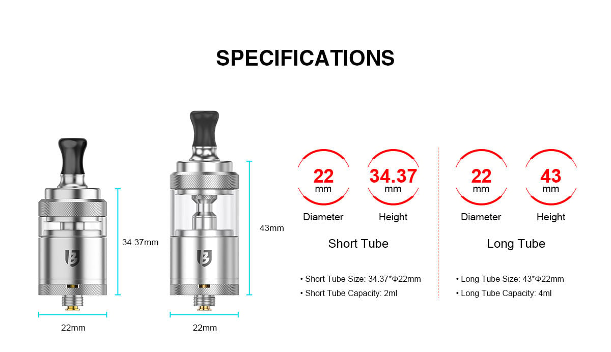 Vandy Vape Bskr Mini V3 MTL RTA Atomizer 4ml (Simple Version) 12