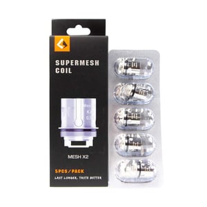 Geekvape Super Mesh Coils (0.2ohm & 0.4ohm) for Aero Mesh,Shield,Cerberus Tank Atomizer，Obelisk C Tank (5pcs/Pack)