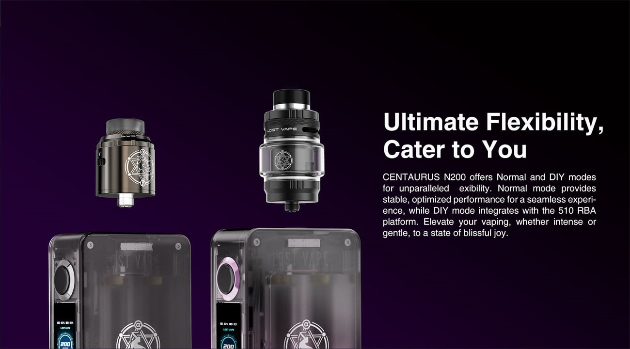 Lost Vape Centaurus N200 Mod Kit with Centaurus Sub Ohm Tank 5ml 15