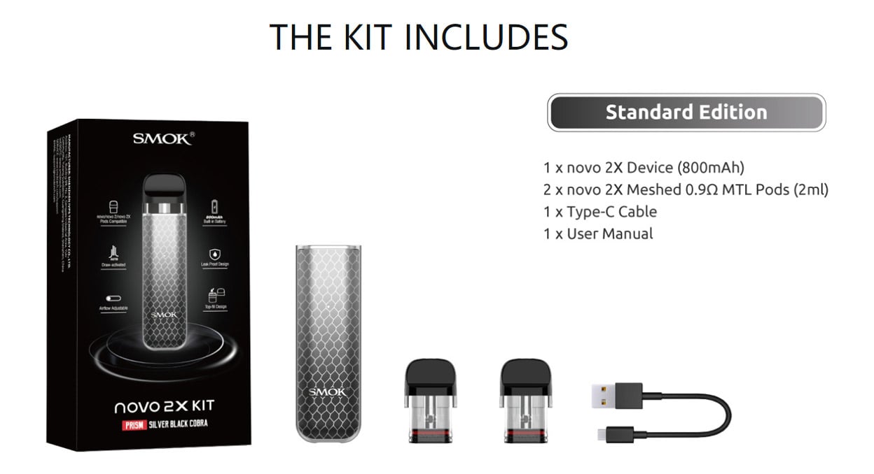 SMOK Novo 2X Pod System Kit 800mAh 2ml 6