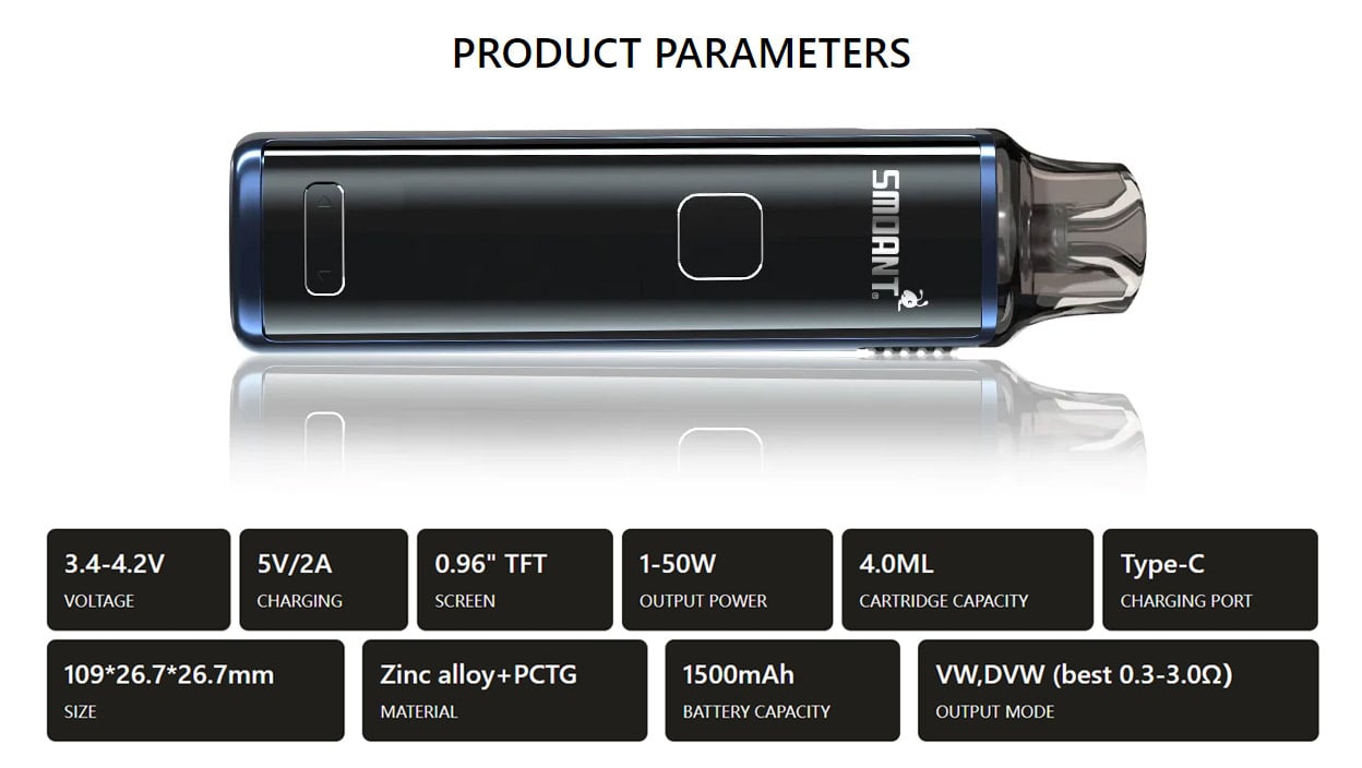 Smoant Charon T50 Pod Mod Kit 1500mAh 4ml 16