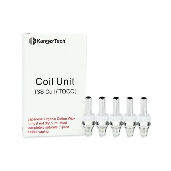 Kangertech TOCC (Organic Cotton Coil) for KangerTech T3S & MT3S Bottom Coil Clearomizers (5pcs/pack) 1