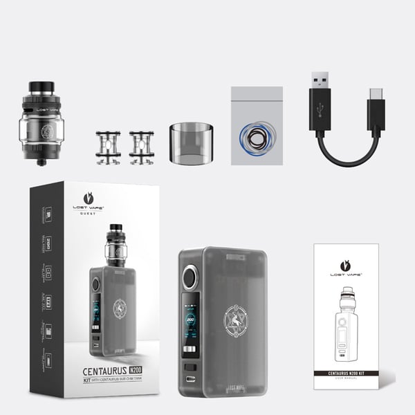 Lost Vape Centaurus N200 Mod Kit with Centaurus Sub Ohm Tank 5ml 3