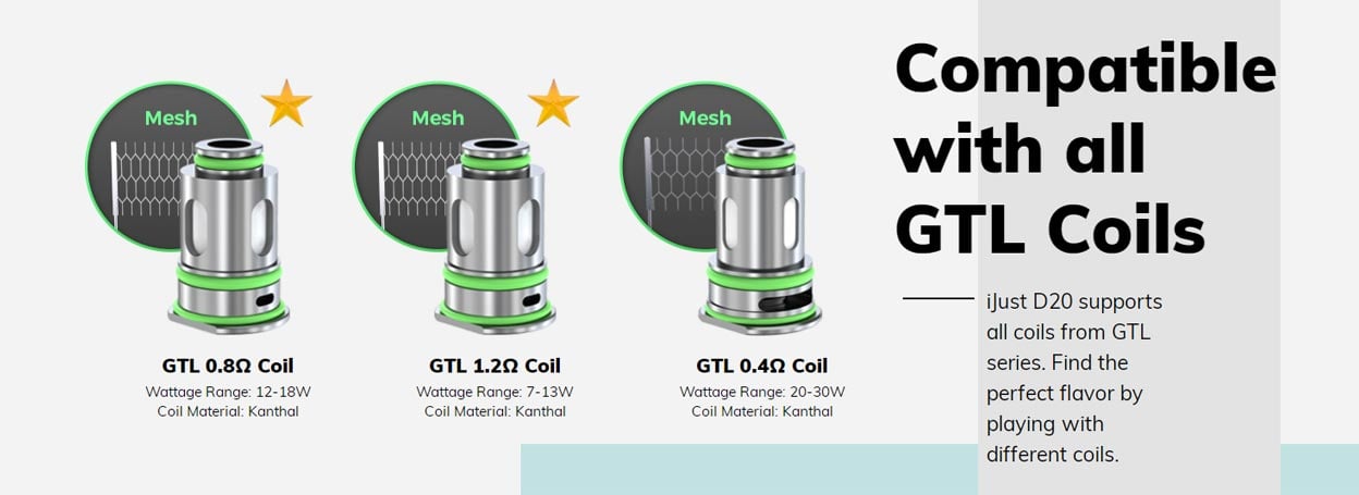 Eleaf iJust D20 Vape Pen Kit 1600mAh (Max 30W) 3ml 5