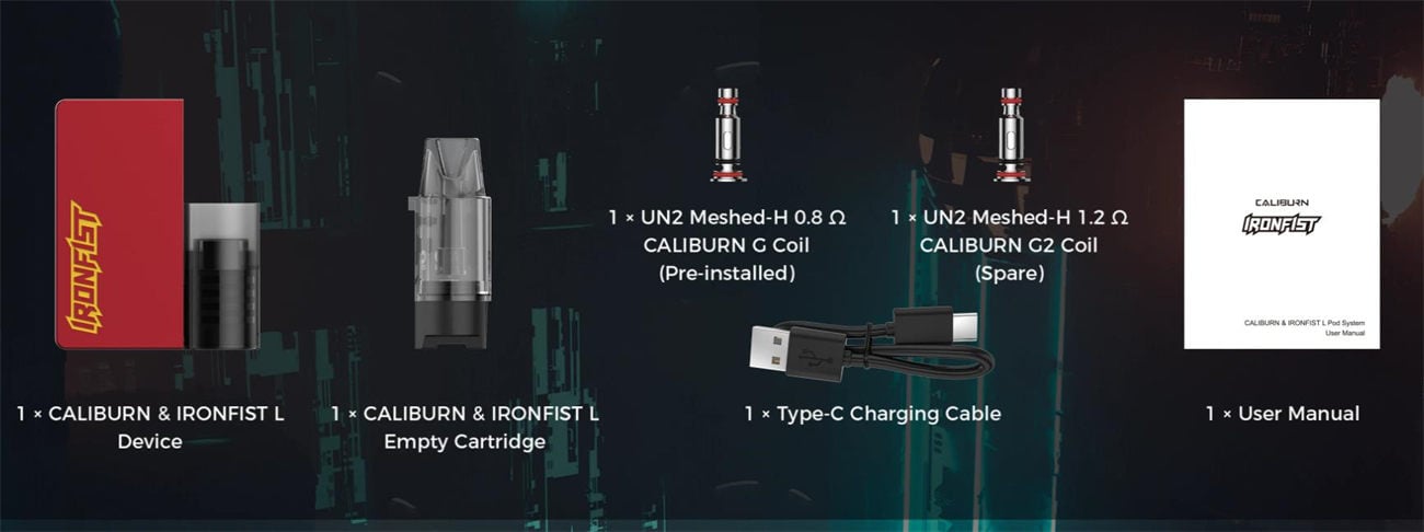 Uwell Caliburn & Ironfist L Pod System Kit 690mAh 2.5ml 15