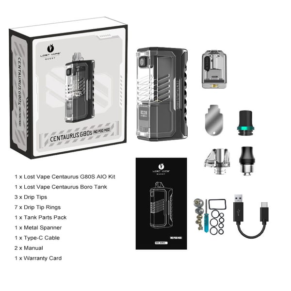 Lost Vape Centaurus G80s AIO Pod Mod Kit 5ml - 画像 (3)