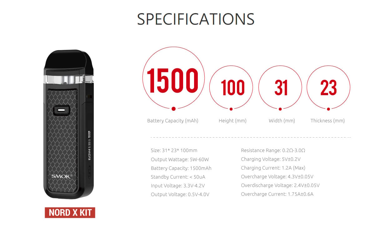 SMOK Nord X Pod System Kit 1500mAh 6ml 9