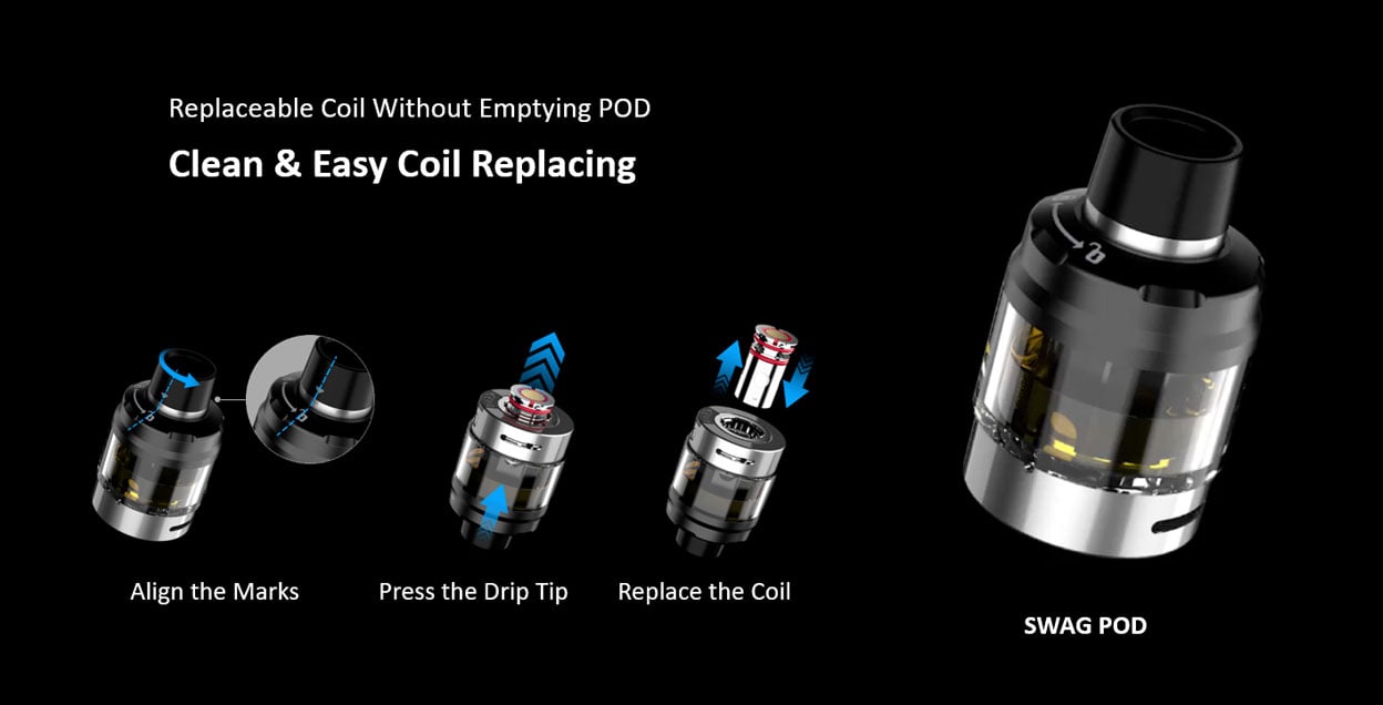 Vaporesso SWAG PX80 80W Box Mod Kit with SWAG Pod Tank 4ml 6