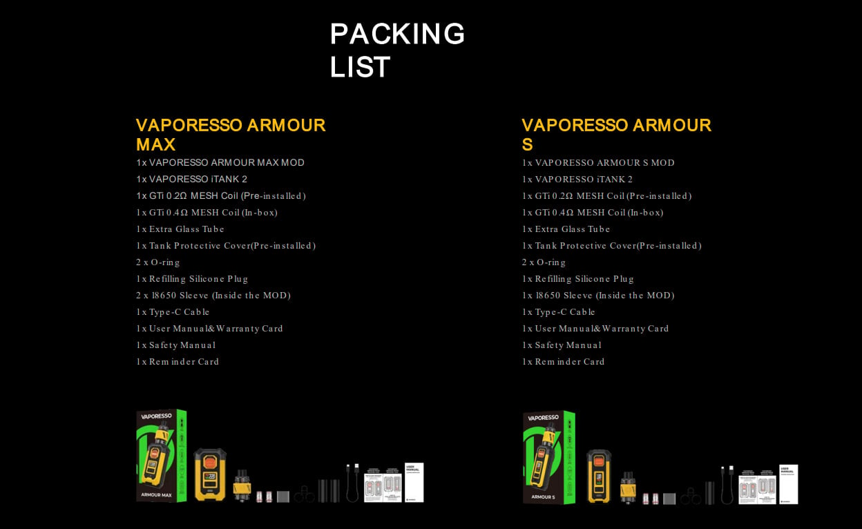 Vaporesso Armour S 100W Mod Kit with iTank 2 Atomizer 5ml 13