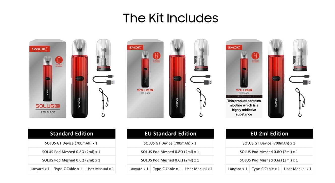 SMOK Solus GT Pod System Kit 700mAh 2ml 18